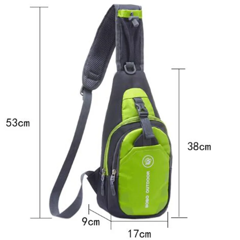 Men's Nylon Chest Bag Travel Hiking Solid Outdoor Sling Bag For Men