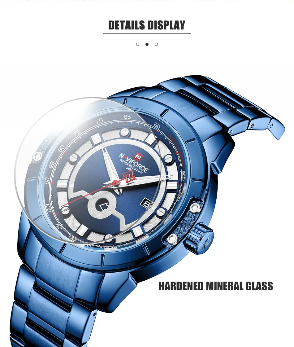 NAVIFORCE топ модный бренд мужские спортивные часы мужские кварцевые мужские армейские военные наручные часы из нержавеющей стали Relogio Masculino