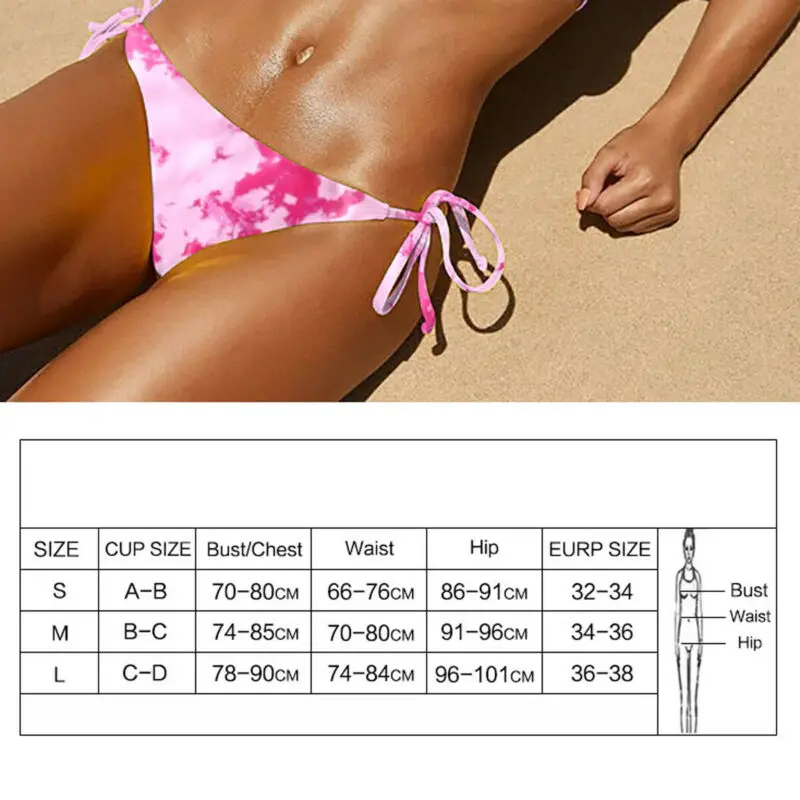 Женский бандажный купальник на шнуровке купальный костюм градиентное бикини