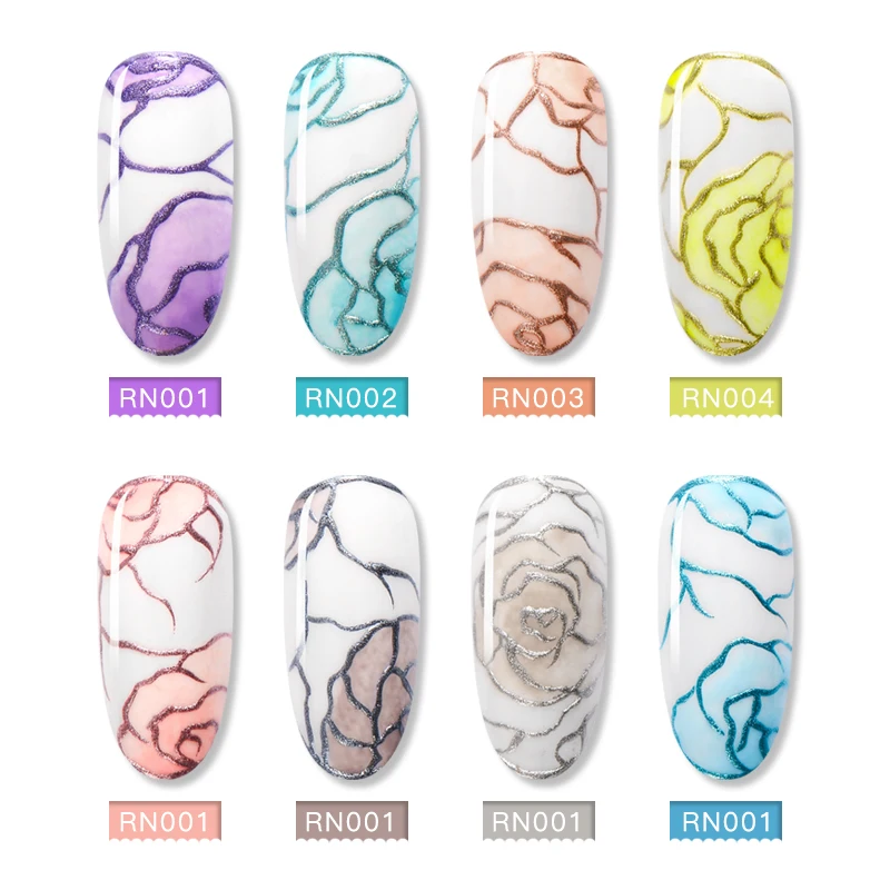 RBAN NAIL Colorful Painting Gel Nail Polish 12 Colors Varnish For Manicure DIY Top Base Coat Hybird Design Of Art | Красота и