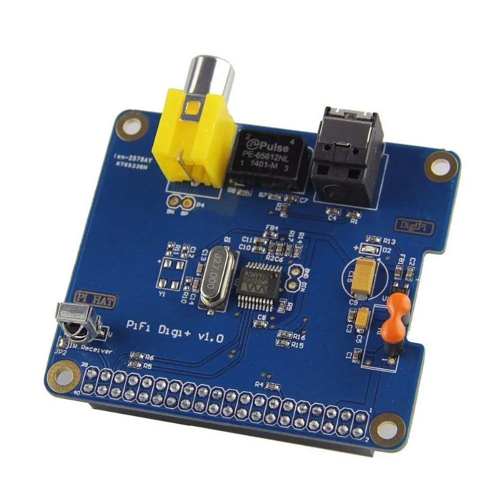 Raspberry PI цифровой звуковая карта I2S SPDIF оптический волокно Hi-Fi DiGi с акриловый чехол