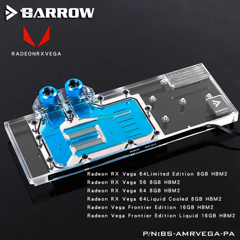 Barrow BS AMRVEGA PA LRC 2 0 полноэкранная графическая карта блок водяного охлаждения для