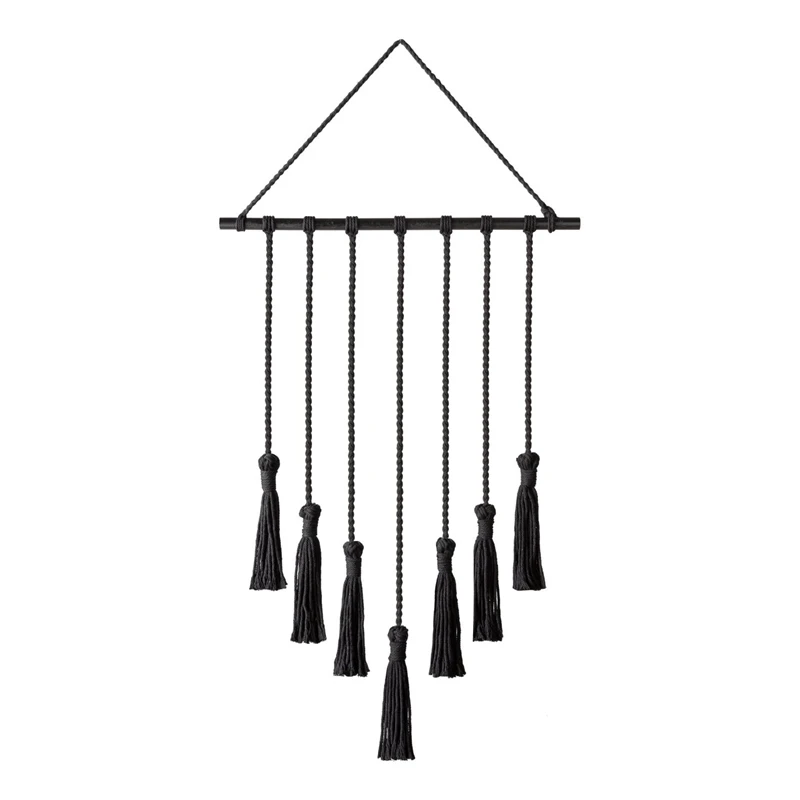 

Висячие фотографии макраме настенные картины Бохо домашний Шикарный декор для квартиры спальни, с 25 деревянными зажимами