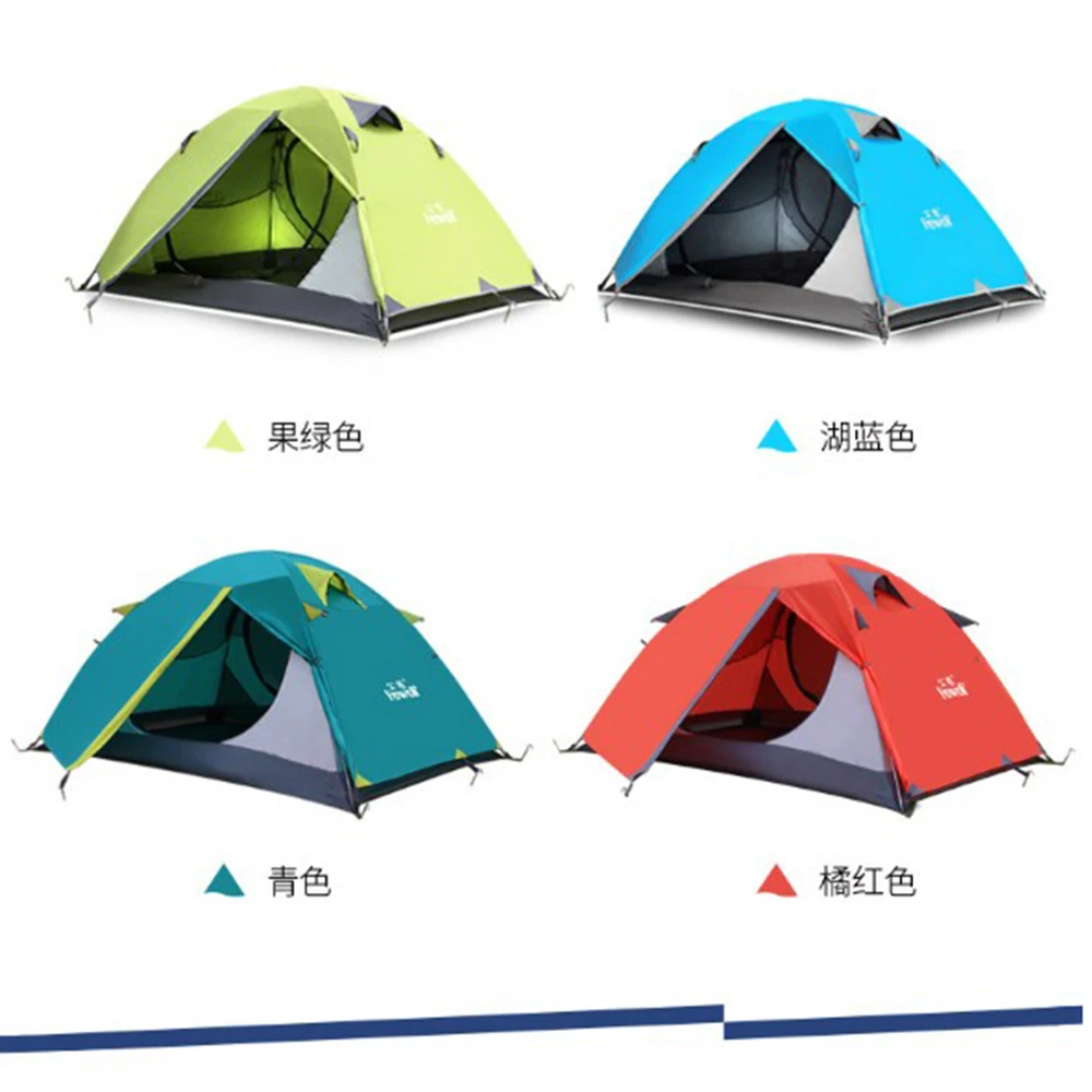 HEWOLF 2 человек 4 Сезона Палатка палатки для кемпинга на открытом воздухе 210T 210D