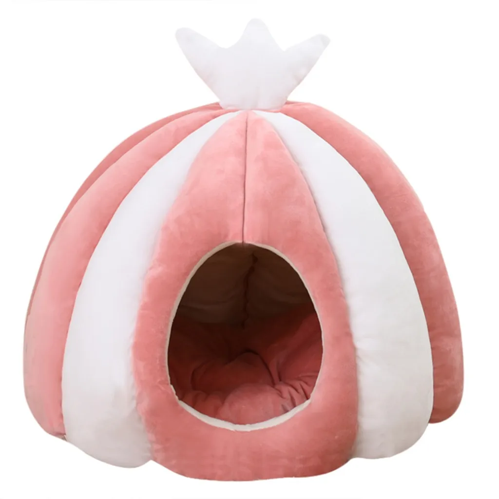 

Pet Cute Washable Pumpkin House Dog House Cat House Comfortable Pet Sleeping Mat Winter Warm Kitten Dog Nest Pet Accessories