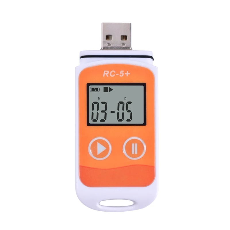 

High-Precision Digital RC-5+ PDF USB Temperature Data Logger 32000 Points Upgrade for Refrigeration, Cold Chain Transport, Labs