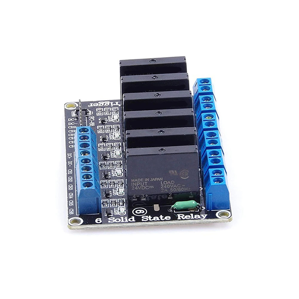 6 канальная высокоуровневая пожарная пластина релейный модуль твердотельного