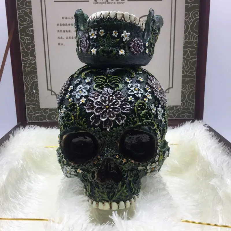

Halloween Skull Figurine Crafts Vintage Art Personality Abstract Living Room Creative Model Ornaments Home Decor Crafts DA60XB