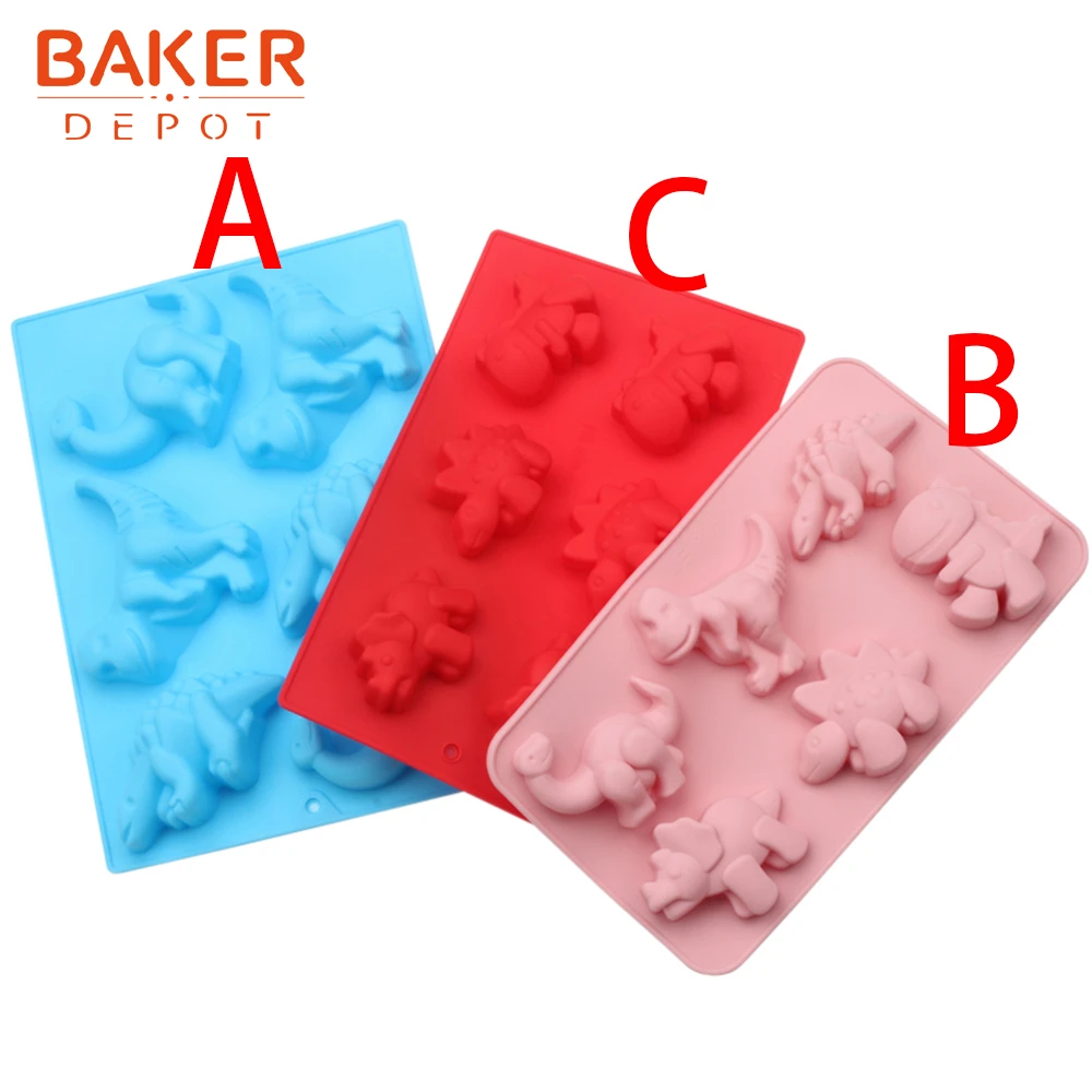 Форма для мыла и смолы силиконовая форма в виде динозавра выпечки тортов 6