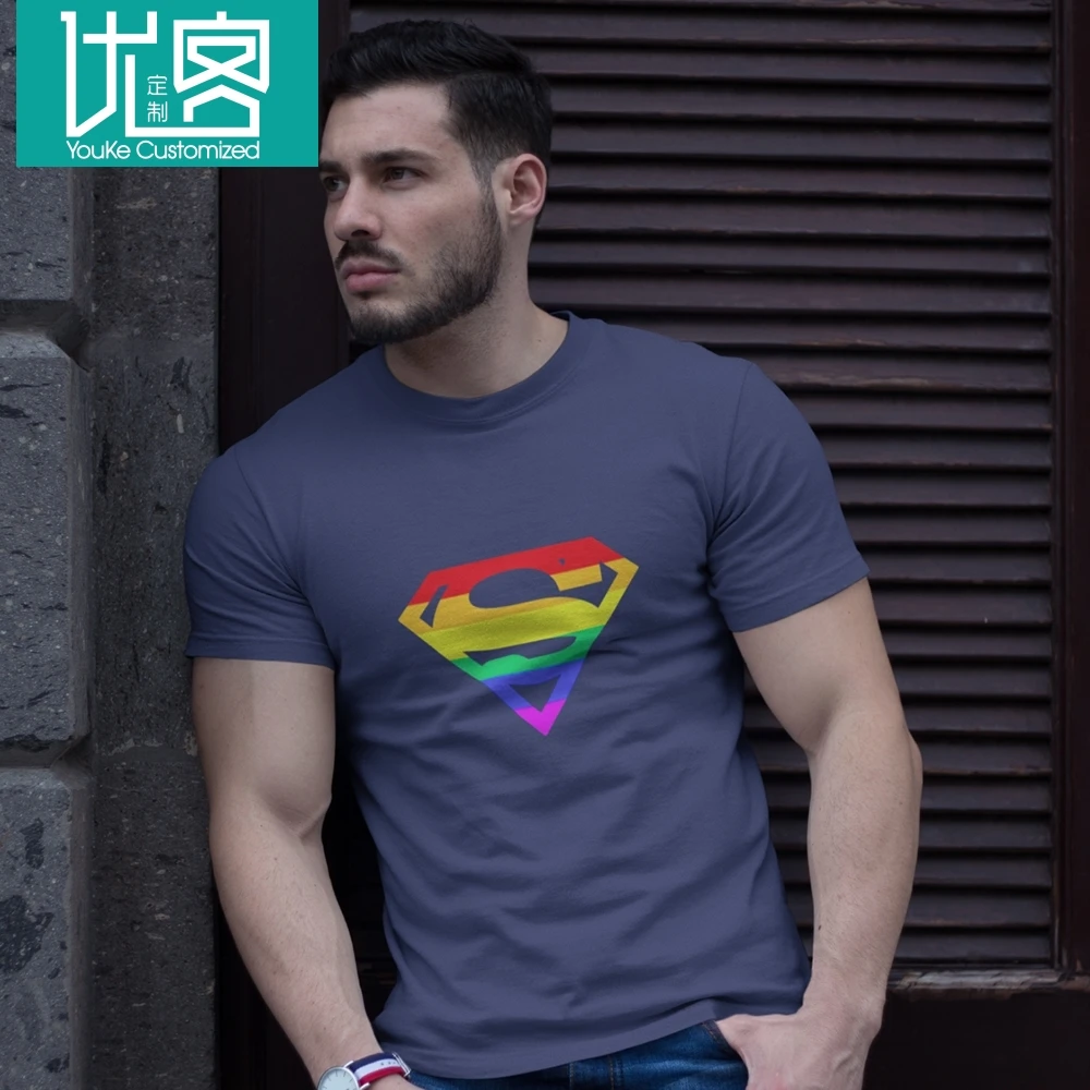 Супер Queer футболки для мужчин Радуга гей-лесбиянок Прайд ЛГБТК ЛГБТ плюс размер
