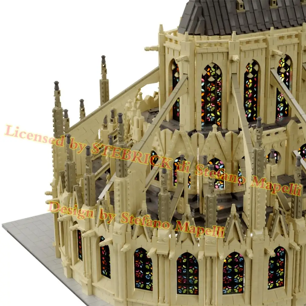 (Дизайн Stefano Mapelli)63181 шт. Подлинная авторизация MOC 43974 Notre Dame De Paris модульный мелкие