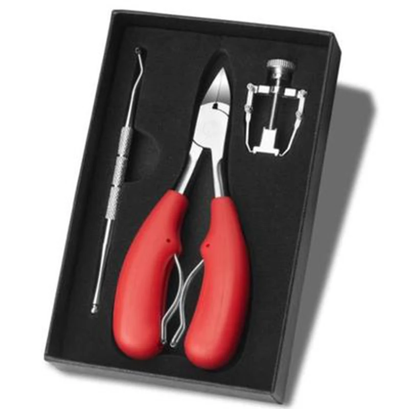 

Stainless Steel Nail Nipper Set Cuticle Pusher Ingrown Toenail Remover Nail Care Cuticle Trimmer Nail Correction Tool