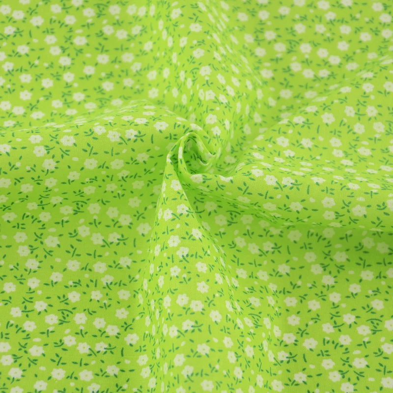 7 шт. 50 см x свежая зеленая серия хлопчатобумажная ткань в стиле пэчворк четверть