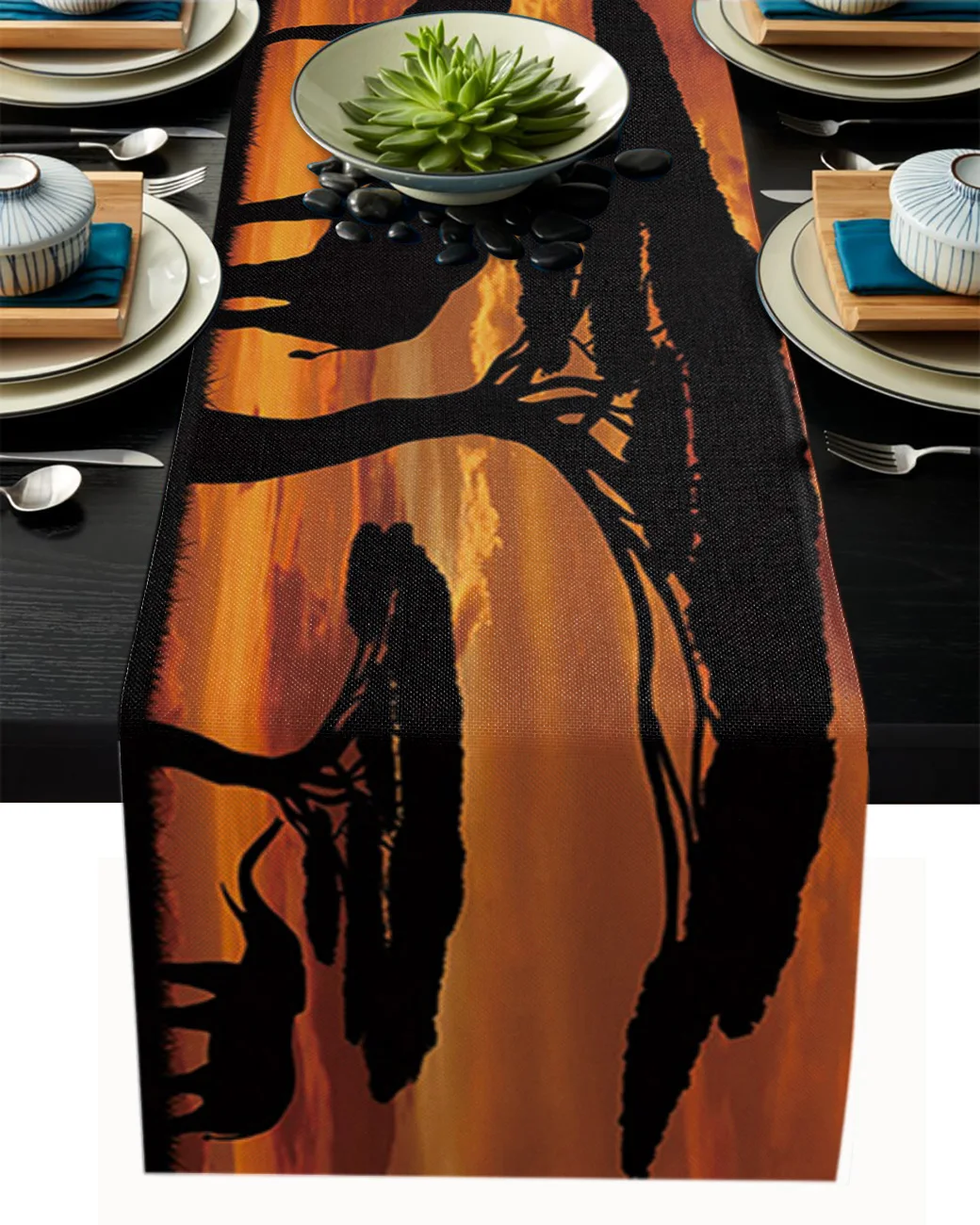 

Африканский индийский слон, Настольная скатерть, современные свадебные украшения, столовая скатерть, коврик, рождественские украшения