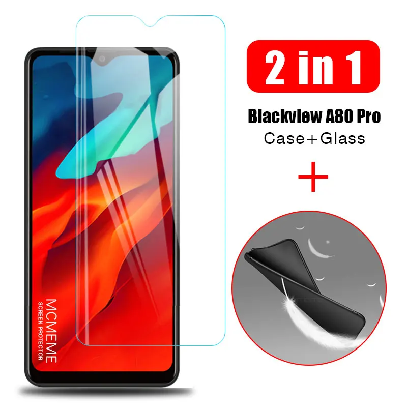 2-in-1 Case + Glass For Blackview A80 Pro Screen Protector Lens On protective cover cases | Мобильные телефоны и