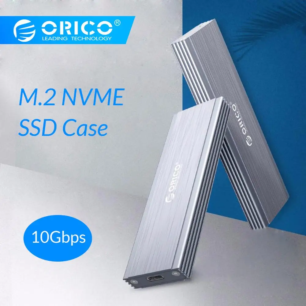 ORICO NVME M.2 SSD Корпус чехол USB3.1 GEN2 10 Гбит/с SSD Мобильный коробка для жесткого диска внешний корпус чехол для M2 SSD чехол