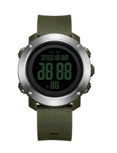Зеленый Xiaomi ALIFIT уличные цифровые часы жизнь водонепроницаемый подсветка Календарь Будильник Секундомер обратный отсчет спортивные часы для мужчин женщин подарок - Цвет: Зеленый