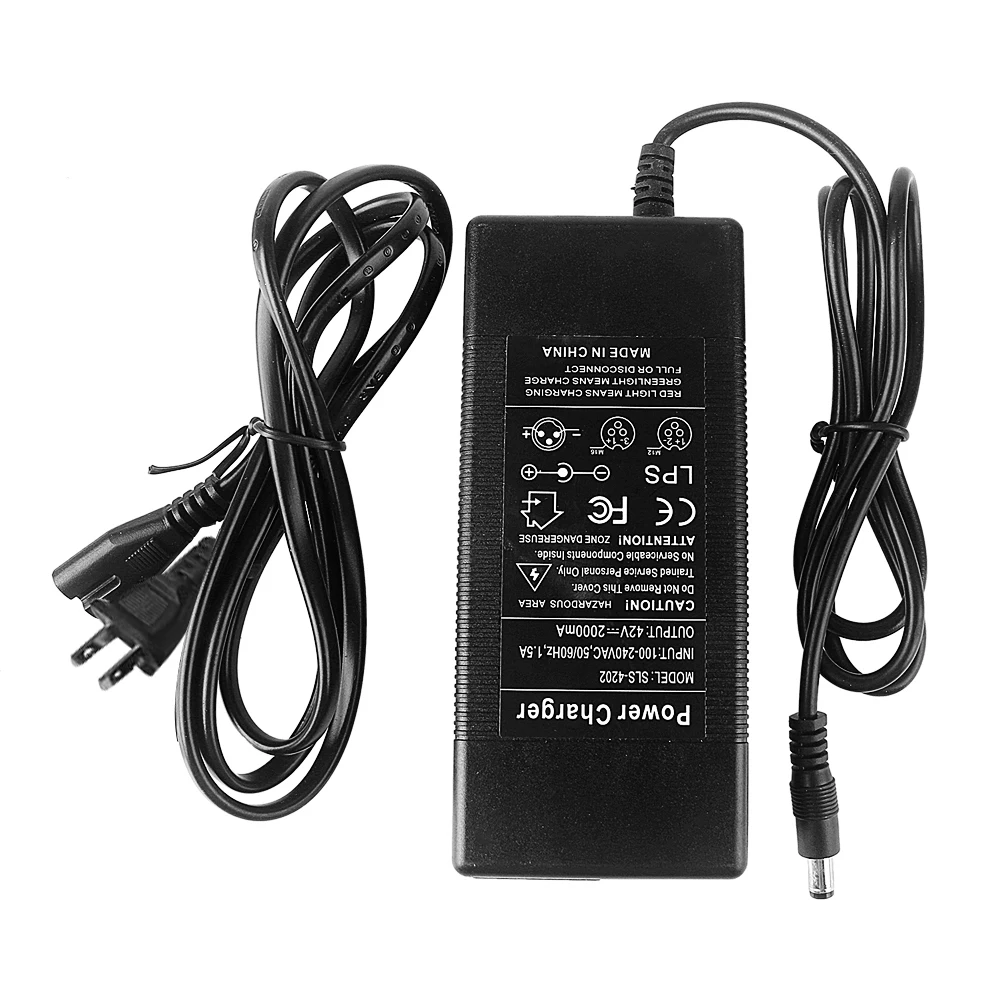 

Зарядные устройства для электрического скутера, зарядные устройства для литиевых аккумуляторов, головки прямого тока, 42 в, с круглой головк...