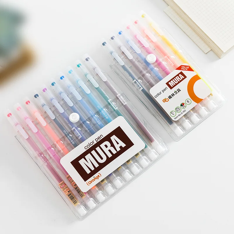 

10 Color Korean Colored Gel Pen Set Creative 0.5mm Needle Nib Marker Write Handle Kawaii DIY Diary Journal Stationery Supplies