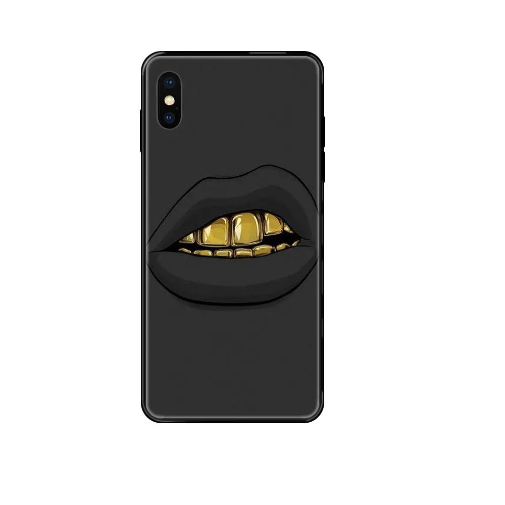 Fasihon комиксы Swag сексуальные губы для Xiaomi Mi Note A1 A2 A3 5 5s 6 8 9 10 SE Lite Pro Ультра черный