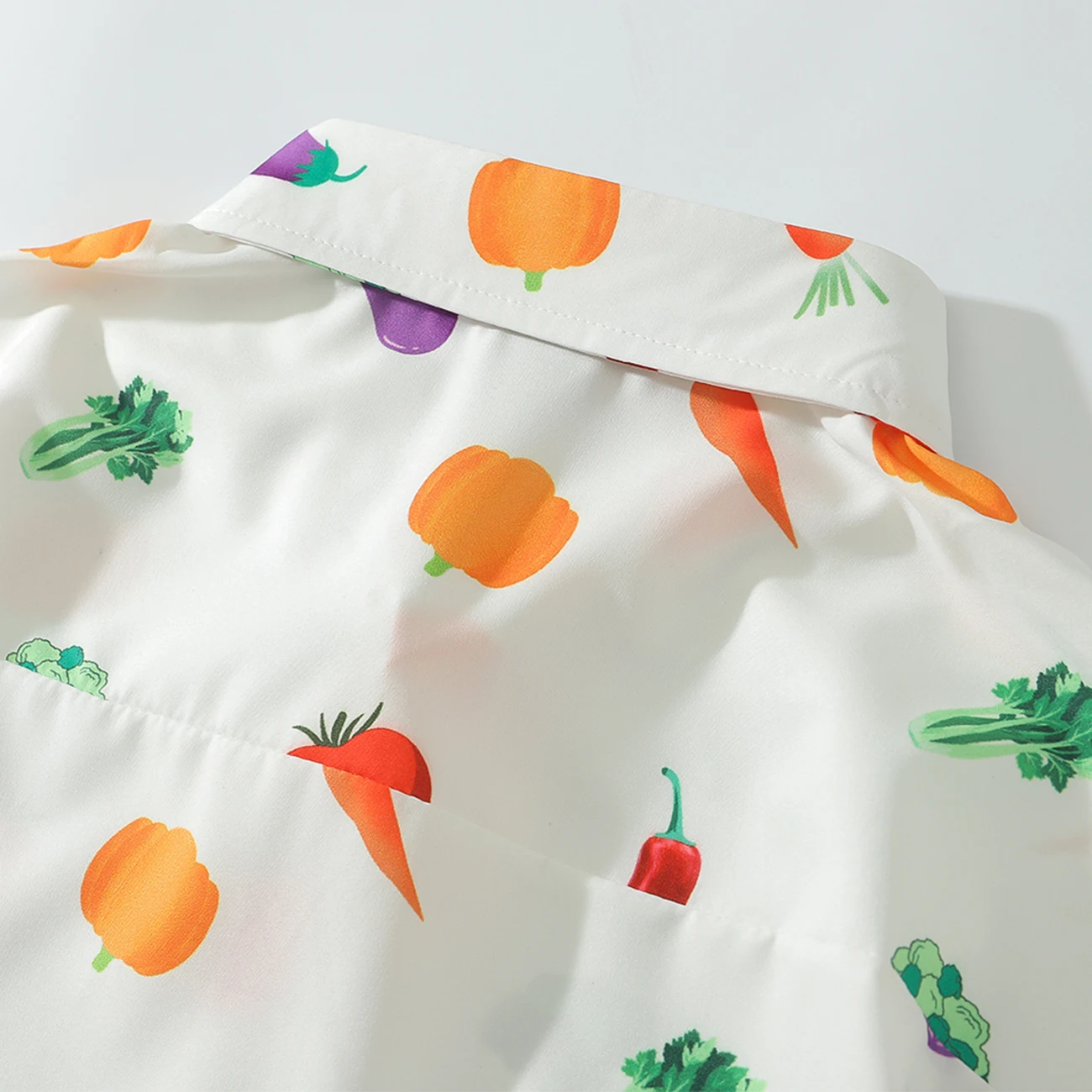 Рубашка мужская с принтом моркови свободная Пляжная коротким рукавом в стиле