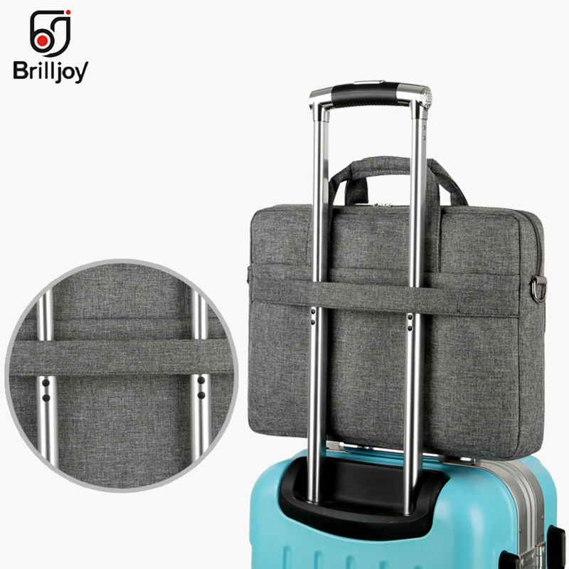 Brilljoy Waterproof Men Women 13 14 15 15.6 inch Laptop Briefcase Business Handbag for Men Large Capacity Messenger Shoulder Bag