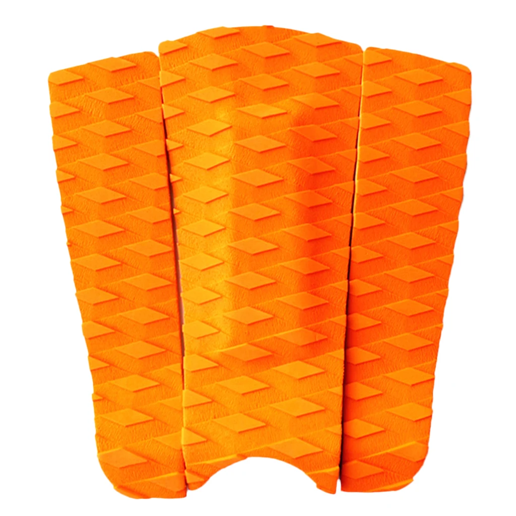 

MagiDeal Ultra-Light 3Pcs Orange Anti-Slip Diamond Surfboard Traction Pad Tail Pad Deck Grip for Skimboard Surfing Surf Sports