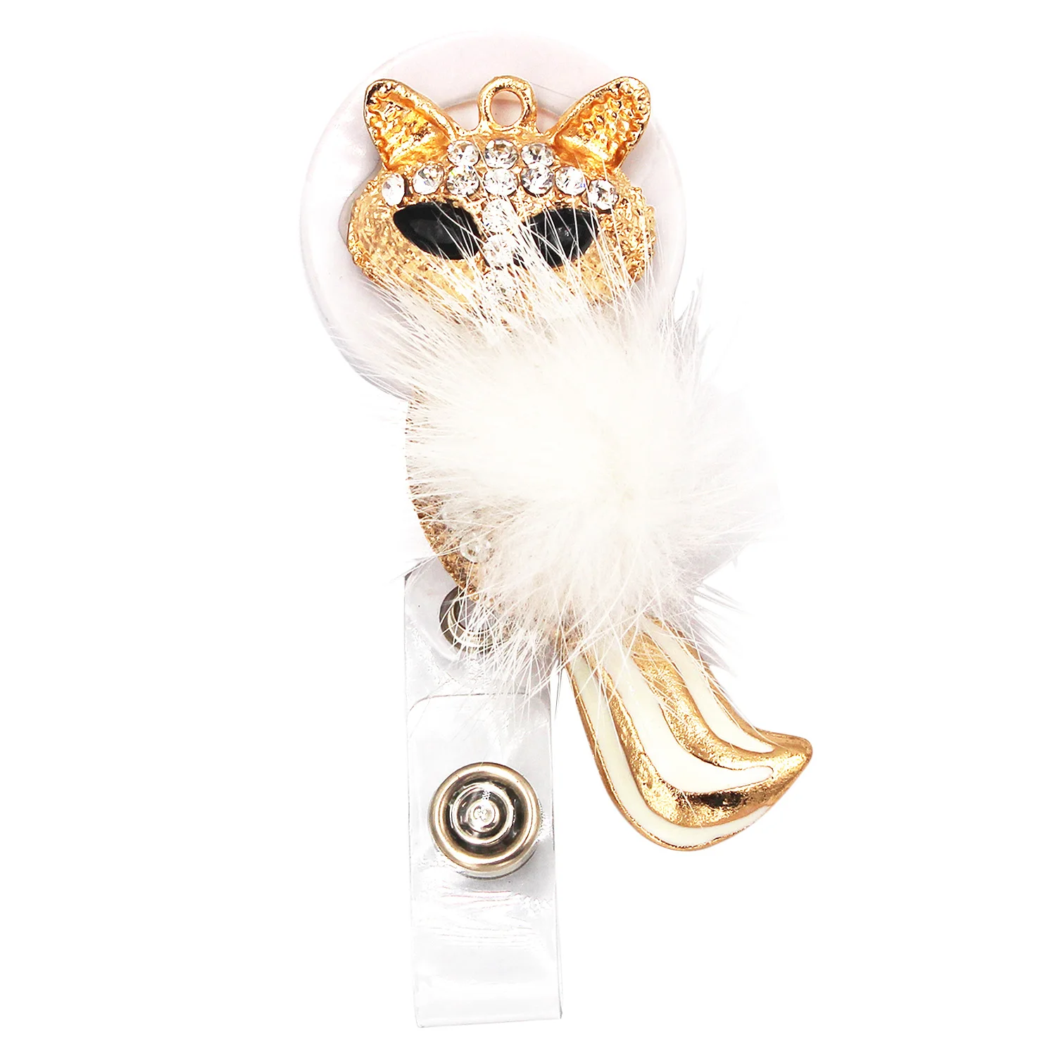 idclip retractable badge holder with alligator clip retractable cord id badge fox heart butterfly animal style free global shipping