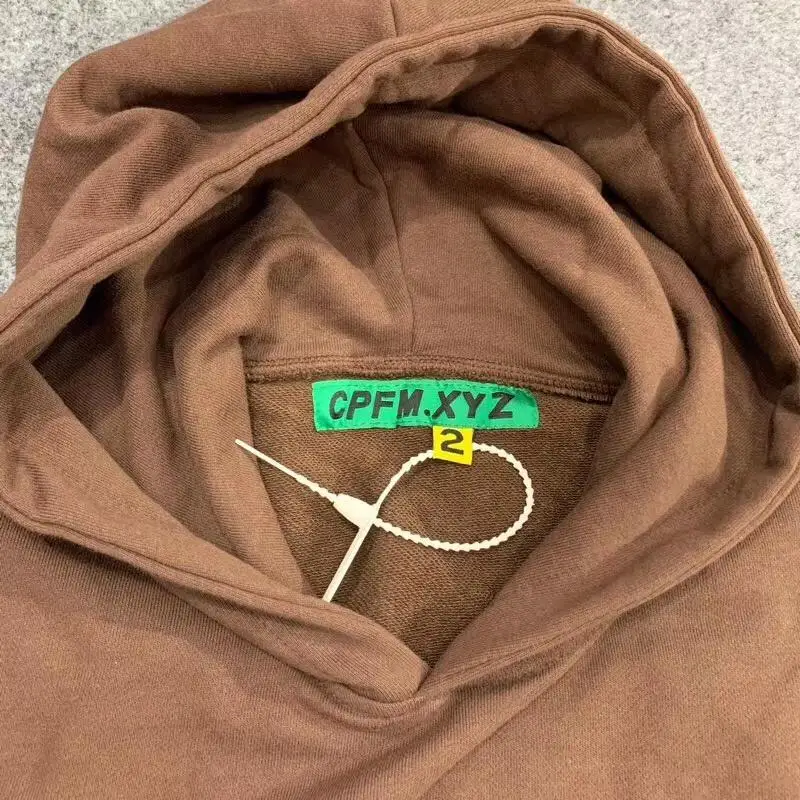 

Kanye CPFM.XYZ Arabic Logo Brown Hoodies Men Women Pullover Loose High Quality Streetwear CPFM.XYZ Sweatshirts