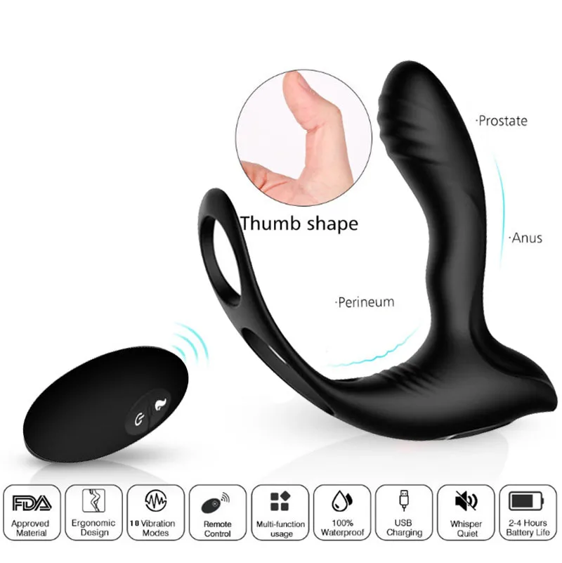 Вибратор для массажа простаты HISO беспроводной мастурбатор с пультом