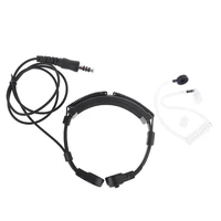 telescopic heavy duty tactical throat vibration mic headphone headset microphone nato plug for walkie talkie radio