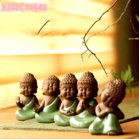 xinchen ceramic crafts creative home decoration living room feng shui ornaments cute little buddha zen like pots furnishings