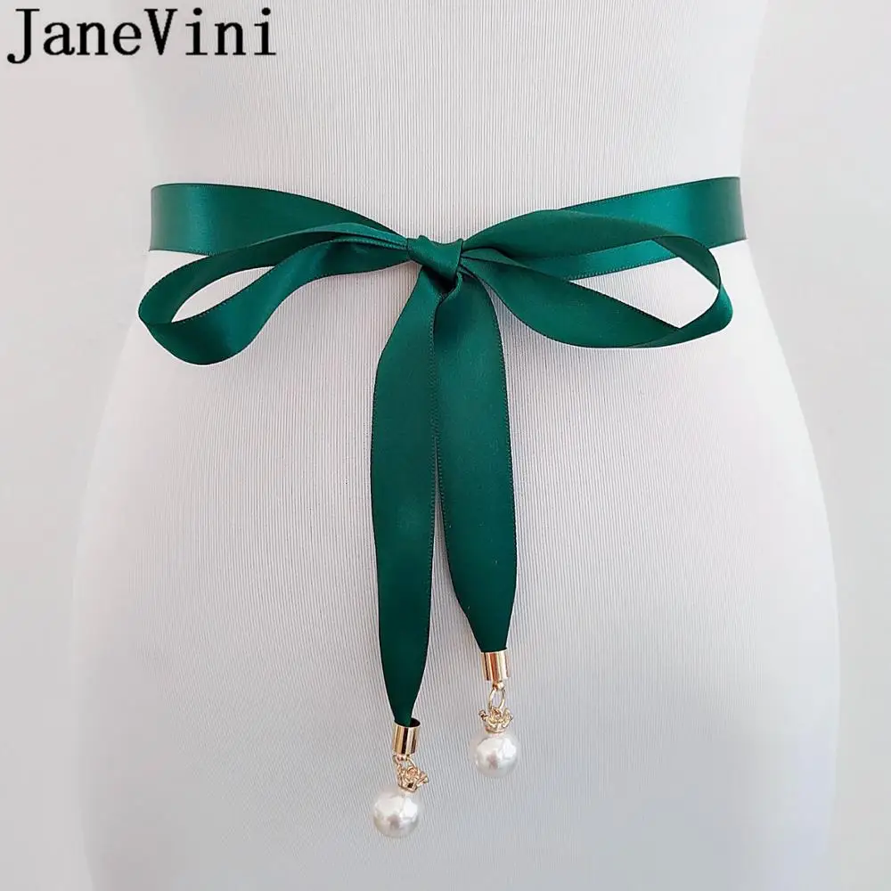 JaneVini Riem Свадебные ремни для беременных женщин жемчужные свадебные платья