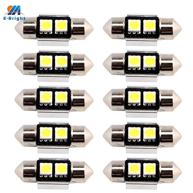 YM E Bright 10 шт. светодиодный C5W Festoon Canbus лампы без ошибок для чтения купольный