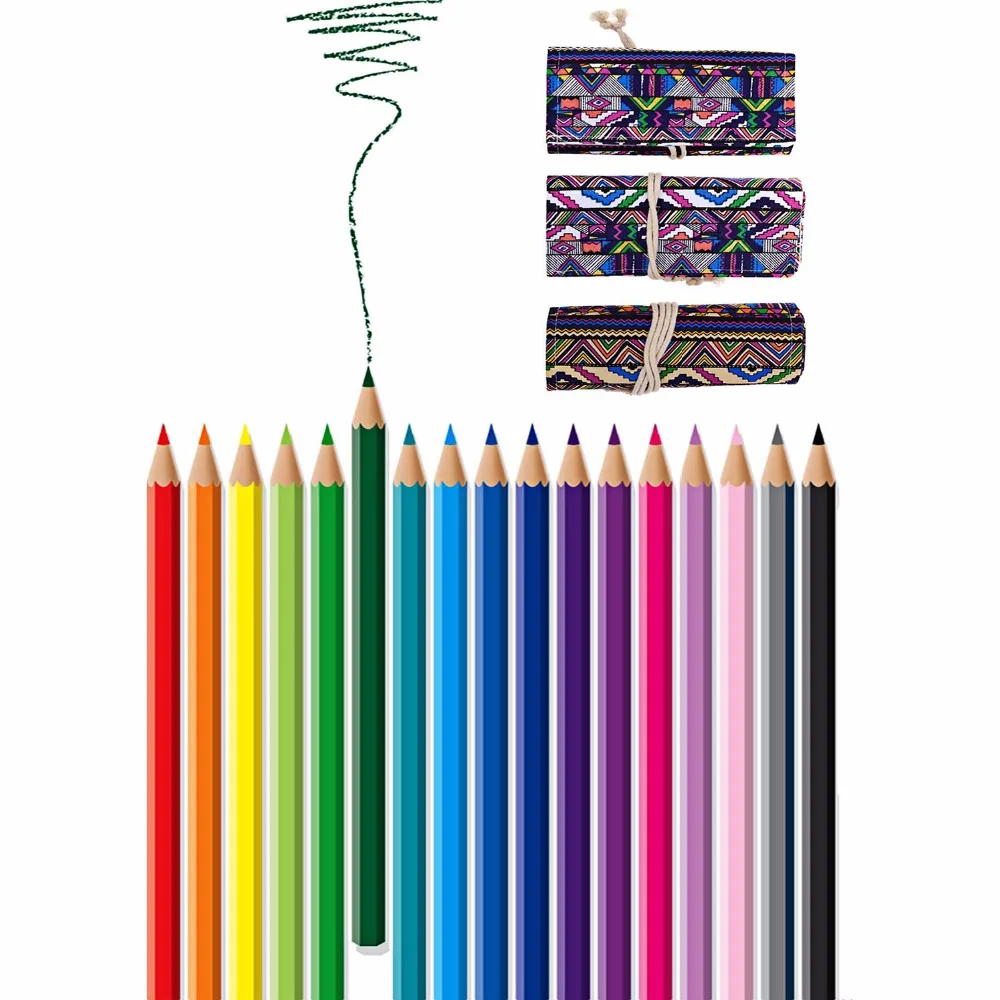 Новинка хит продаж 36/48/72 отверстий чехол для карандашей свернутый в рулон