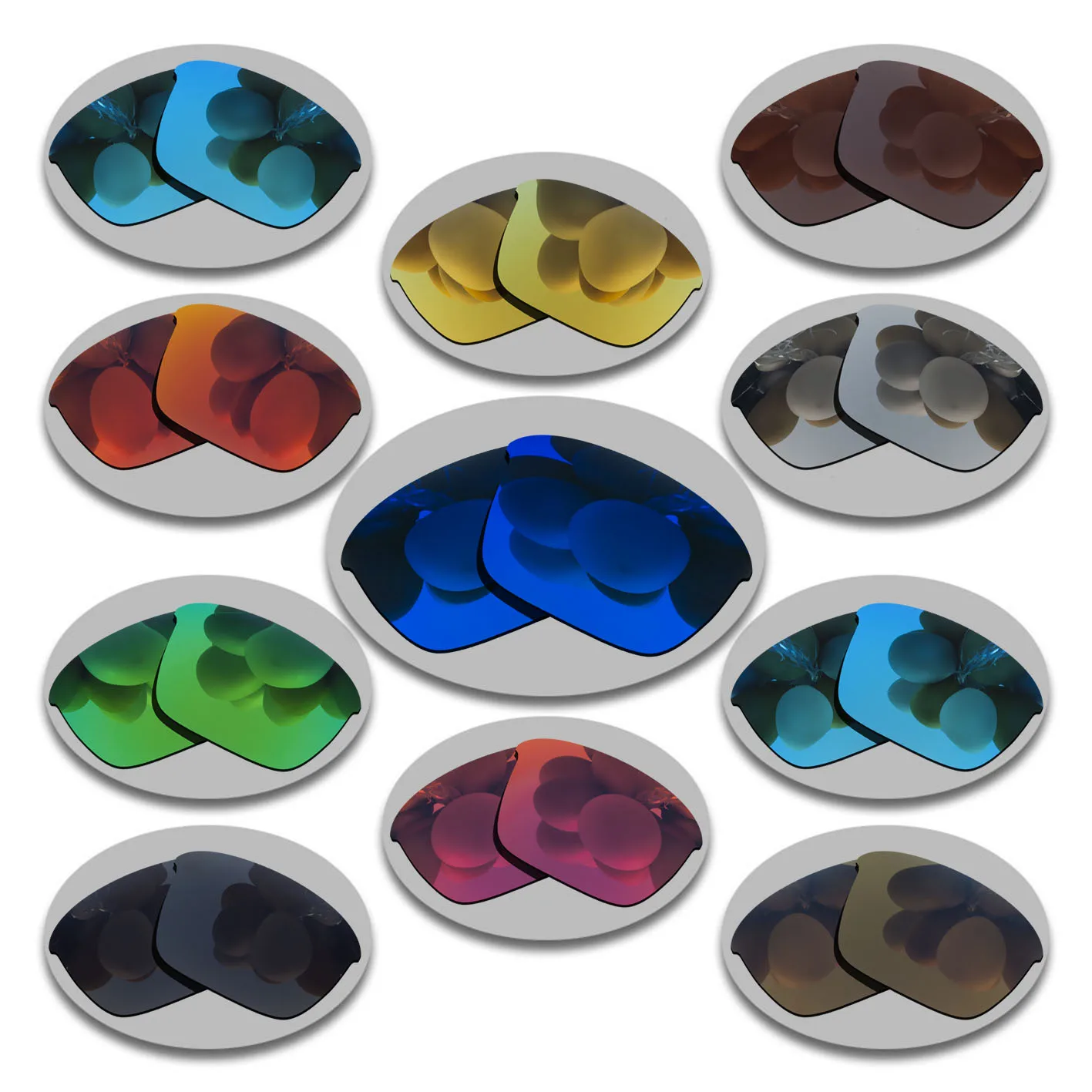 

Polarized Replacement Lense For-Oakley Thinlink Sunglasses Frame True Color Mirrored Coating - Blue Options