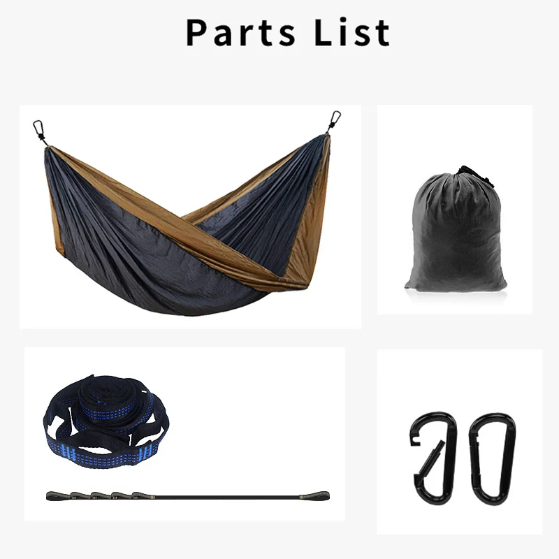 

Camping Hammock Double Lightweight Portable Hammock with Tree Straps for Hiking Travel Outdoor Beach Garden