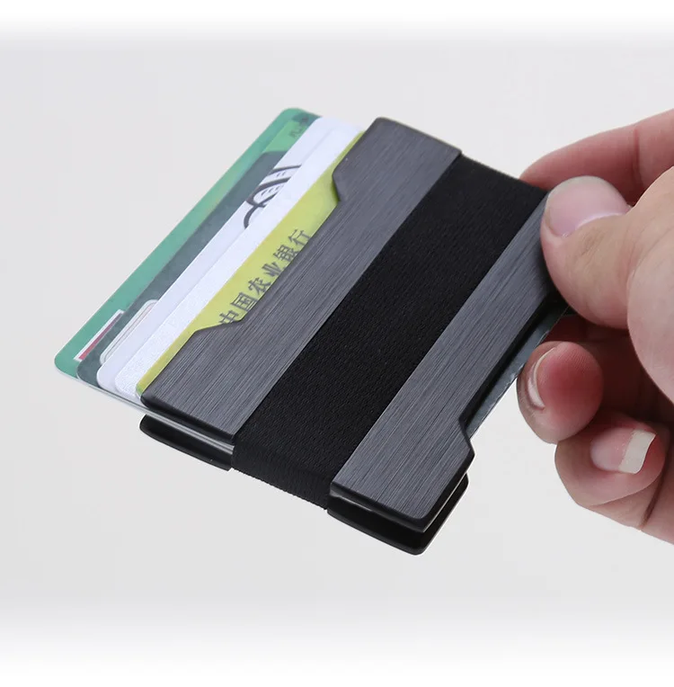 Мужской модный тонкий металлический держатель для кредитных карт 540 RFID кошелек анти-главный дорожный мини карточный кошелек Porte Carte мужской чехол для визиток