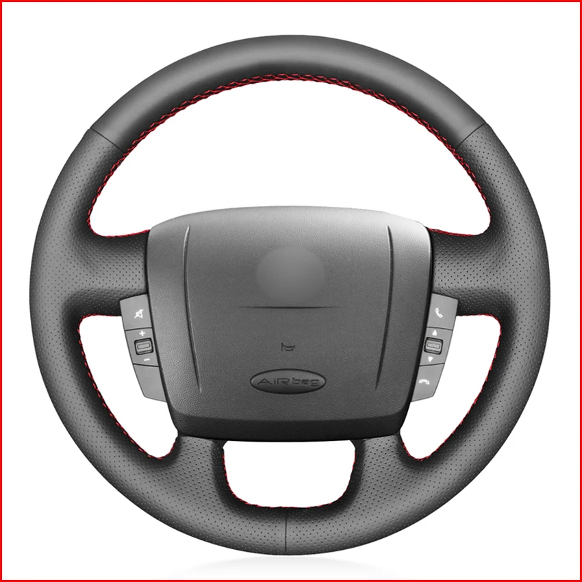 Чехол на руль из черной искусственной кожи для Fiat Ducato 2006-2019 Ram ProMaster (Cargo) (шасси с