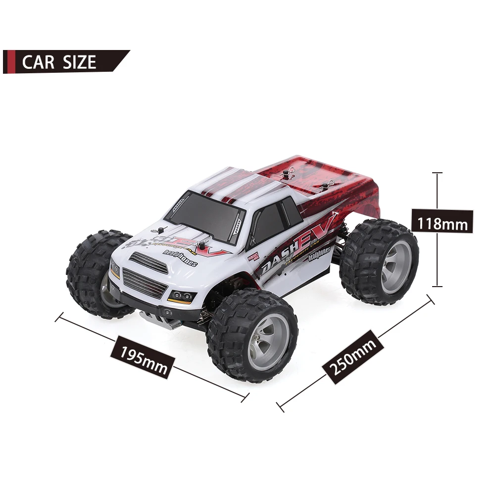 2 4G 1/18 WLtoys A979-B RC автомобиль 4WD 70 км/ч высокоскоростной Электрический