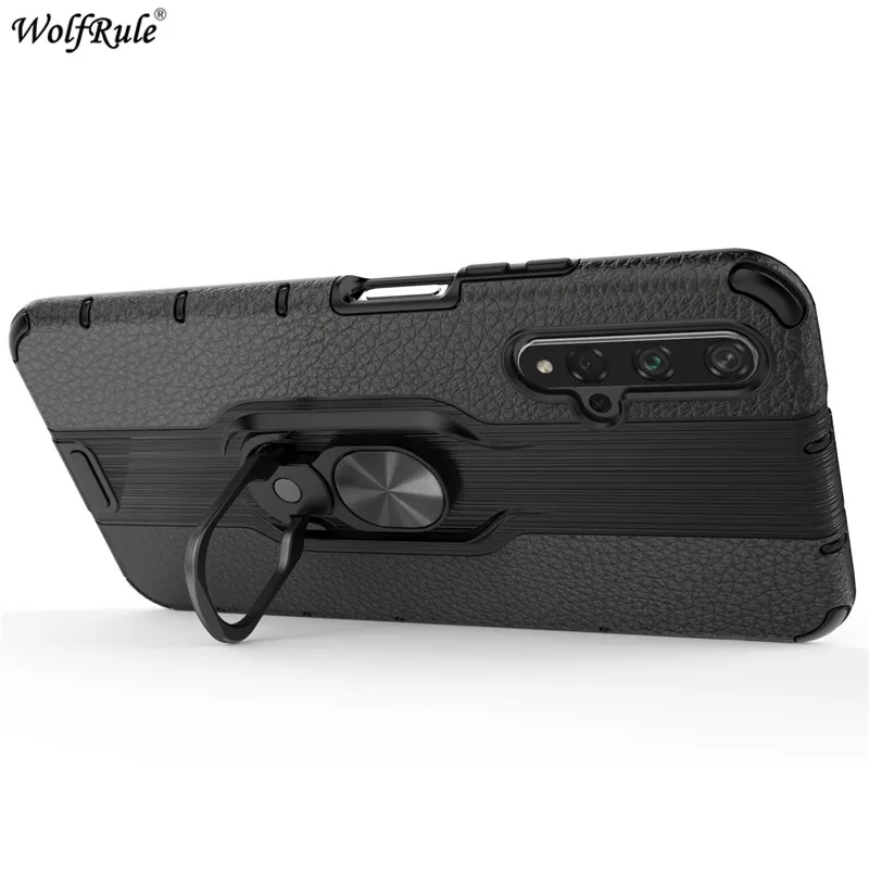 Ring Bracket Phone Case On the For Huawei Honor 20 Armor Protective Cover Bumper Funda 6.26'' |