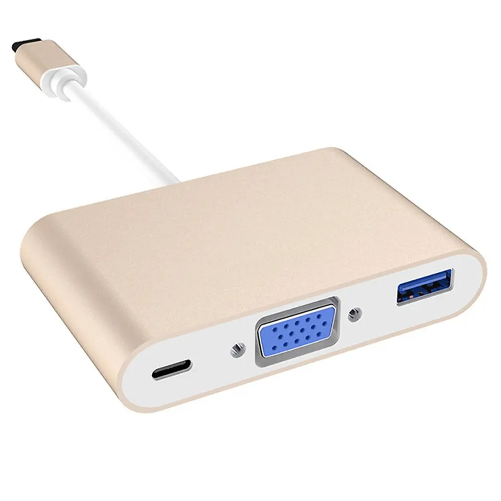 HW TC35 преобразователь Type C в VGA type c vga + концентратор PD три одном конверсионная линия