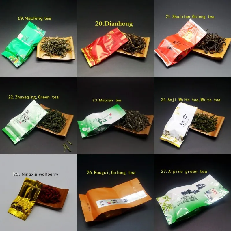 32 разных вкуса китайского чая включая молоко Oolong Pu-erh травяной цветок черный
