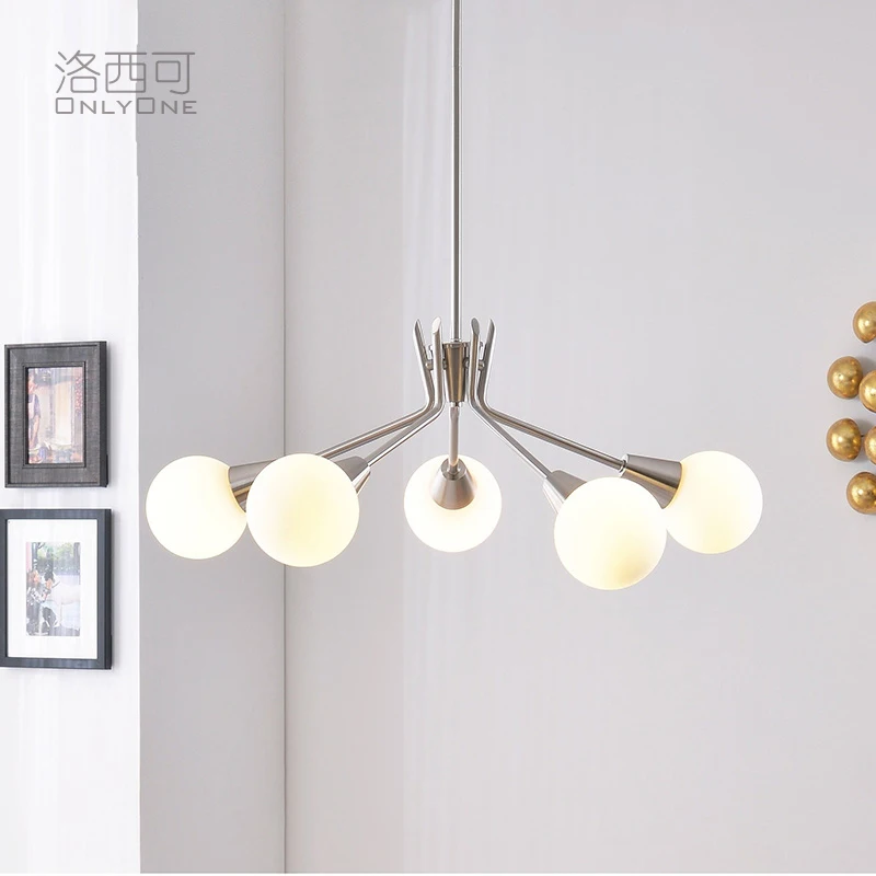 

Modern stylish chandelier American minimalist Nordic style living room bedroom dining room magic bean lamps