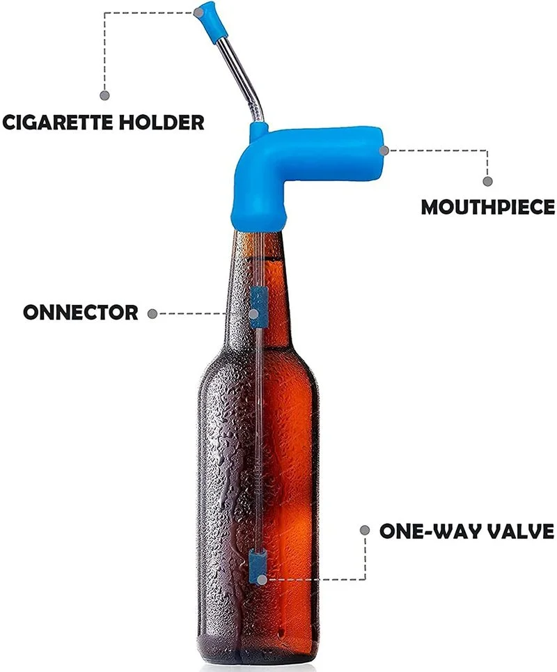 1PCS Beer Snorkel Straw Bong Funnel Slammer Double Drinking Bar Tools Festivals Party Dispenser beer tap | Дом и сад