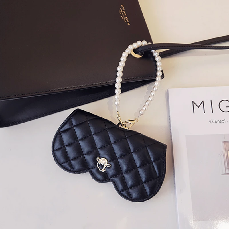 Новинка 2021 Чехол для очков из натуральной кожи Ins мультяшная сумка портативный