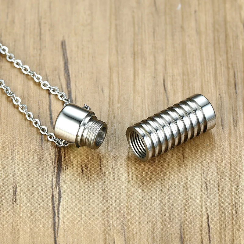LOOKER кулон с пеплом из нержавеющей стали винты Форма ожерелье урной на память для