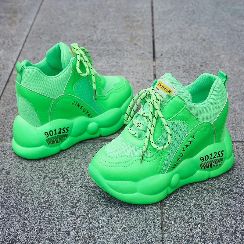 2019 осенние женские кроссовки со скрытым каблуком белые вулканизированные туфли