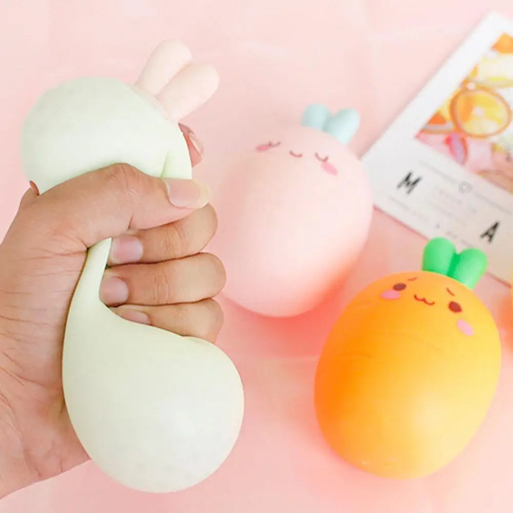Cute Carrot Shape Decompression Toy Three-dimensional Stress Ball Simulation Vegetable Anti Squeeze Pinch Y7s2 |