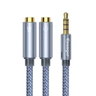 Разветвитель для наушников Newset 3,5 мм Y аудио разъем разветвитель Удлинительный кабель 3,5 мм штекер на 2 порта 3,5 мм гнездовой кабель AUX 3,5 Jack